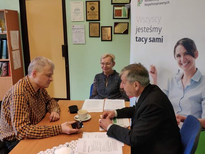 Pokaż zdjęcie: Nagranie audycji w Oddziale Śląskim PFRON
