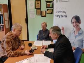 Pokaż zdjęcie: Nagranie audycji w Oddziale Śląskim PFRON