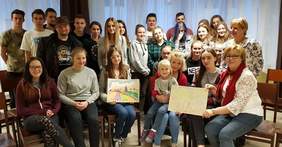 Pokaż zdjęcie: Spotkanie z młodzieżą w Internacie Międzyszkolnym w Starym Sączu