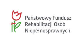 Pokaż zdjęcie: Logo PFRON, po lewej stronie tulipan, po prawej napis: ,,Państwowy Fundusz Rehabilitacji Osób Niepełnosprawnych’’.