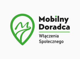 Logotyp z napisem Mobilny Doradca Włączenia Społecznego 