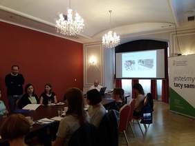 Pokaż zdjęcie: Wykład dr Dawida Bączkowicza - eksperta PFRON