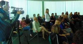 Pokaż zdjęcie: Uczestnicy debaty w obiektywie Telewizji WTK