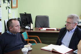 Pokaż zdjęcie: Jerzy Dębski Dyrektor Oddziału Lubelskiego PFRON, Marek Piasecki Prezes Fundacji Fuga Mundi