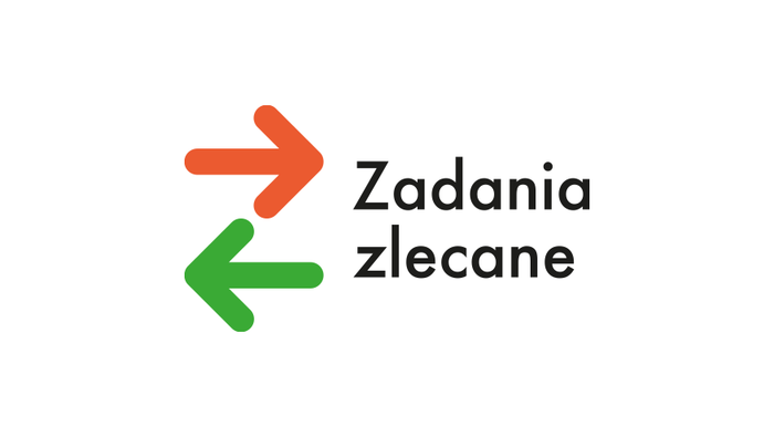 Pokaż zdjęcie: Czerny napis: zadania zlecane, dwie strzałki zwrócone w przeciwne kierunki: czerwona i zielona