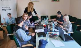 Pokaż zdjęcie: Warsztaty w siedzibie Małopolskiego Oddziału PFRON 