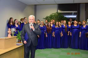 Pokaż zdjęcie: Powitanie gości praz Prorektora ATH prof. Czesława Ślusarczyka