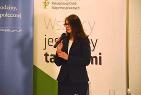 Pokaż zdjęcie: Wystąpienie Doroty Habich, p.o. Prezesa PFRON