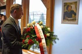 Pokaż zdjęcie: Prezydent Andrzej Duda w I Liceum Ogólnokształcącym im. E. Romera w Rabce-Zdroju