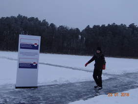 Zajęcia sportowe organizowane w ramach form wsparcia projektu (zdjęcie z zasobów Podlaskiego Stowarzyszenia Sportowego Osób Niepełnosprawnych "START" w Białymstoku).