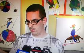 Michał Byśkiniewicz - na tle swoich prac