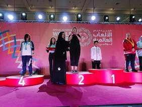 Pokaż zdjęcie: Małgorzata Królik na XV Światowych Letnich Igrzyskach Olimpiad Specjalnych wywalczyła srebro w rozgrywkach indywidualnych w tenisie stołowym oraz brąz w deblu z kolegą