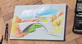 Pokaż zdjęcie: Praca namalowana przez Stanisława Kmiecika