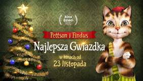 Pokaż zdjęcie: Plakat promujący film pt.: „Pettson i Findus. Najlepsza Gwiazdka”