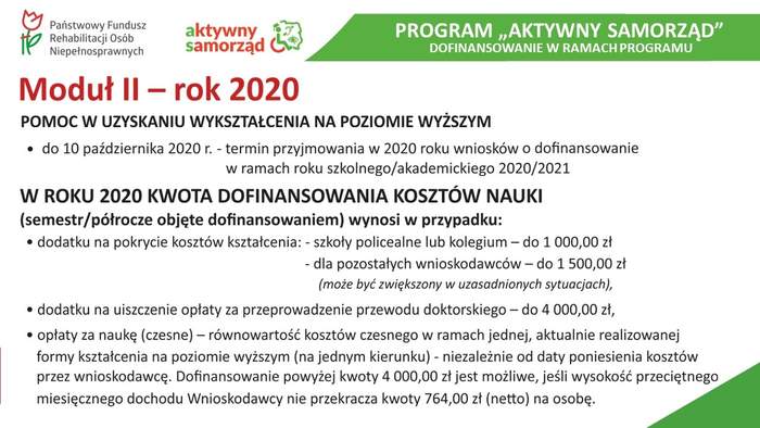 Pokaż zdjęcie: Grafika promująca tzw. Moduł II programu PFRON pn. „Aktywny Samorząd”