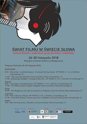 Pokaż zdjęcie: Plakat Festiwalu "Świat filmu w świecie słowa"