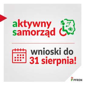 Grafika z nazwą programu "Aktywny samorząd" i terminem skladania wniosków
