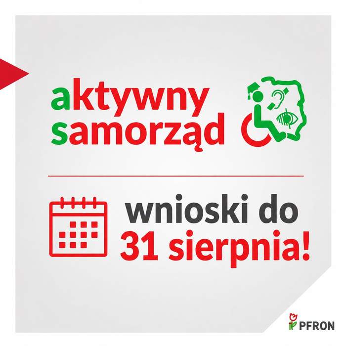 Pokaż zdjęcie: Grafika z nazwą programu "Aktywny samorząd" i terminem skladania wniosków