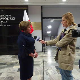 Pokaż zdjęcie: Media reprezentowało również TVP Bydgoszcz przygotowując relację do głównego wydania "Zbliżeń"
