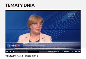 Pokaż zdjęcie: Dyrektor Marta Mordarska w programie "Tematy dnia"