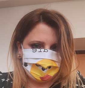 Pokaż zdjęcie: Maseczka ochronna z nadrukiem