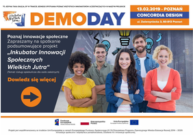 Pokaż zdjęcie: Plakat promujący konferencję podsumowującą projekt pn.: „Inkubator Innowacji Społecznych Wielkich Jutra”