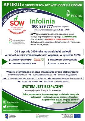 Pokaż zdjęcie: Ulotka informacyjna promująca korzystanie z Systemu SOW