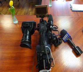 Zdj ecie kamry i mikrofonu TV3 Bydgoszcz