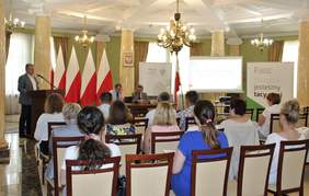 Pokaż zdjęcie: Wystąpienie Jerzego Dębskiego Dyrektora Oddziału Lubelskiego PFRON