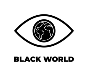 Pokaż zdjęcie: na zdjęciu logo projektu BLACK WORLD nowe miejsce w Łodzi, w którym zwiedzający są pozbawieni zmysłu wzroku, a ich przewodnikami stają osoby niewidome