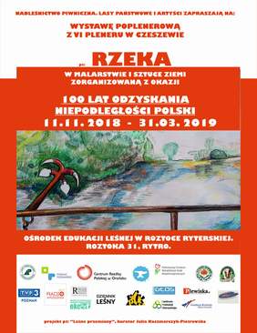 Pokaż zdjęcie: Plakat promujący wystawę poplenerową pt.: "Rzeka"