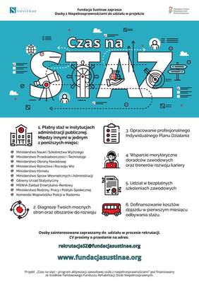 Pokaż zdjęcie: "Czas na staż" - plakat informacyjny