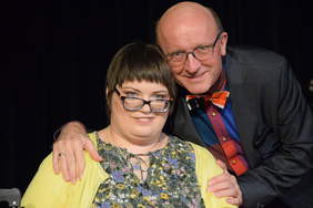 Artur Barciś z Uczestniczką Festiwalu