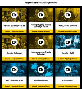 Pokaż zdjęcie: Grafika promująca bezpłatne ekranizacje online z audiodeskrypcją i napisami dla niesłyszących