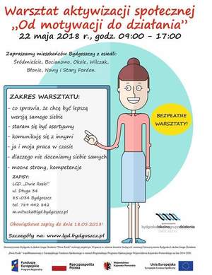 Plakat informujący o warsztatach (te same informacje są dostępne w przedstawionym w tekście linku)