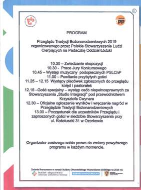 Pokaż zdjęcie: Program Przeglądu Tradycji Bożonarodzeniowych 2019