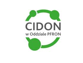 Logo „CIDON w Oddziale PFRON” z zielonymi elementami graficznymi symbolizującymi osoby połączone w kręgu.