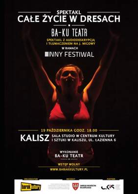 Pokaż zdjęcie: Plakat promujący spektakl pt.: „Całe życie w dresach”