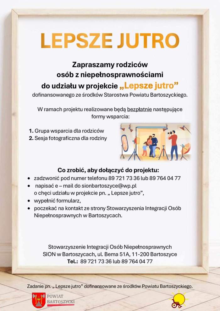 Pokaż zdjęcie: Plakat projektu "Lepsze jutro"