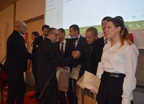 Pokaż zdjęcie: Wręczenie statuetek i dyplomów sportowcom, FOT. T. Przybysławski i P. Walczyk