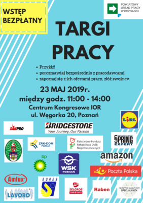 Pokaż zdjęcie: Plakat promujący Targi Pracy w Poznaniu
