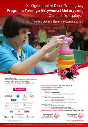Pokaż zdjęcie: Plakat promujący XII Ogólnopolski Dzień Treningowy Programu Treningu Aktywności Motorycznej Olimpiad Specjalnych
