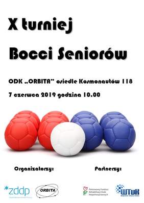 Pokaż zdjęcie: Plakat promujący X Turniej Bocci Seniorów w Poznaniu
