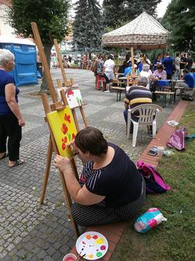 Pokaż zdjęcie: Festiwal Sztuki Osób Niepełnosprawnych w Lewinie Brzeskim – Konkurs plastyczny