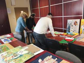 Obrady komisji konkursowej w składzie  Agata Durka, Dariusz Przewięźlikowski, Marek Szary   