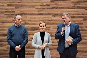 od lewej Maciej Szymański PFRON, Sylwia Brzezowska ZAZ Rzeszów, Mariusz Mituś, PSONI Koło w Jarosławiu, PZOZAZiWTZ