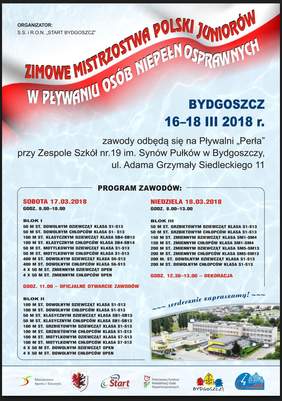 Plakat promujący zawody (z programem)