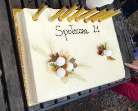 Pokaż zdjęcie: Okolicznościowy tort "Społecznej 21"