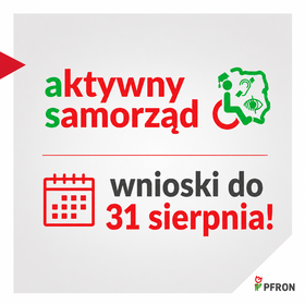 Logo programu Aktywny samorząd i hasło: wnioski do 31 sierpnia!