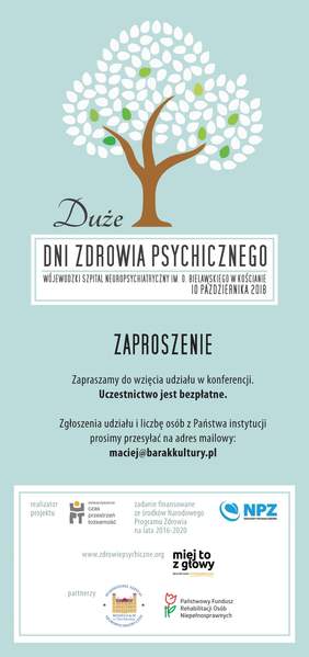 Pokaż zdjęcie: Zaproszenie na Duże Dni Zdrowia Psychicznego